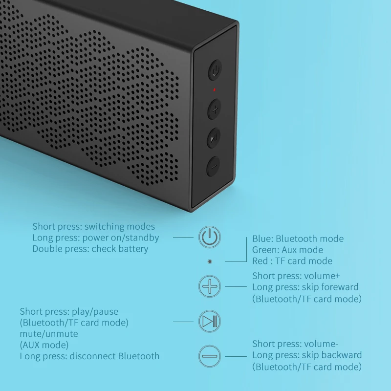 Bluetooth колонка EDIFIER MP120 с поддержкой TF карты AUX входом технология чпу двойные