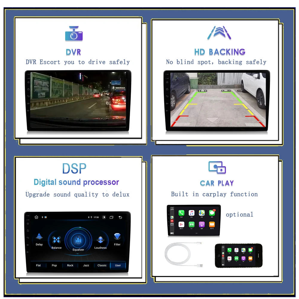 Автомобильный DVD плеер 4 Гб + 64 ГБ 2din Android 10 GO для Toyota Yaris 2012 2013 20014 2015 2016 2017