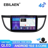 ebilaen android 10 0 multimedia car radio for honda cr v crv 2012 2016 gps navigation wireless carplay rds qled video recoder 4g