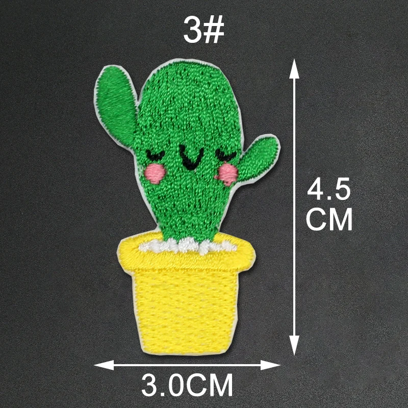 6pcs Cute Green Plant Iron on Patches Clothes Stripes Children Embroidered for Clothing Needlework Accessories Decor | Дом и сад