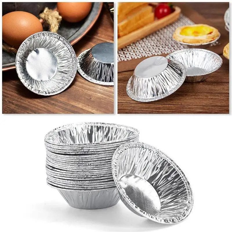 Новинка 100 шт. одноразовая алюминиевая фольга Tart Pan мини кастрюля блюдо для