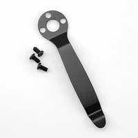 1 set knife diy making accessories parts stainless steel pocket knife edc tool flashlight back clip waist clamp with m2 5 screws