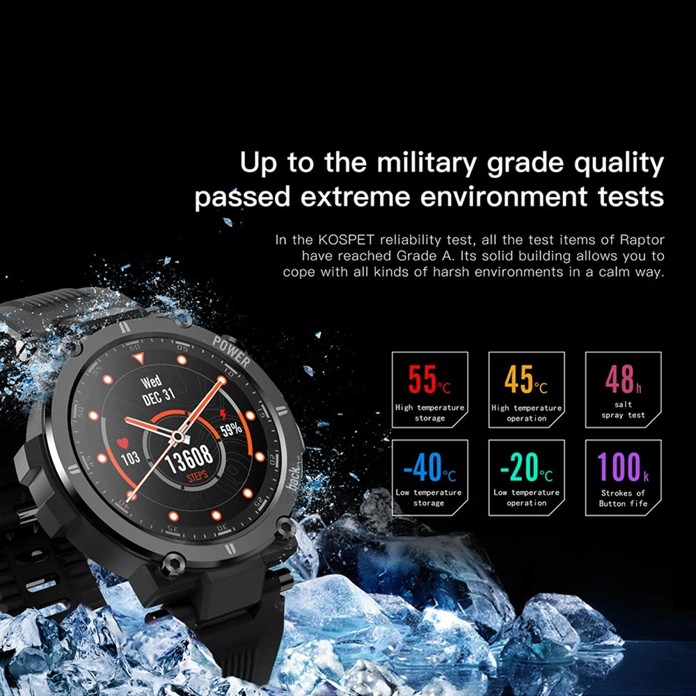 

KOSPET Smart Watch 1.3 Inch Fitness Tracker Heart Rate Monitor IP68 Waterproof Sport Watch Touch Screen Smartwatch Women Men