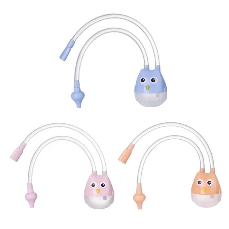 Aspirador Nasal para beb&eacute; reci&eacute;n nacido, tipo de succi&oacute;n, limpiador de absorci&oacute;n Nasal para ni&ntilde;o, tubo de succi&oacute;n Booger de silicona antireflujo-0