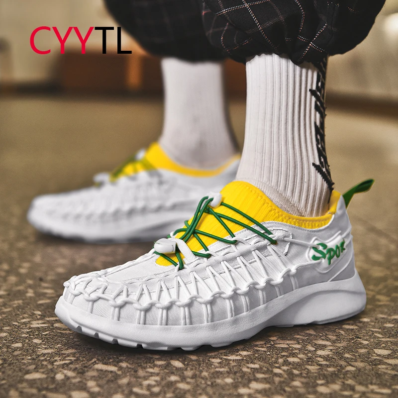

CYYTL Hand-Woven Casual Men's Shoes Fashion Work Walking Sports Sneakers Breathable Slip On Driving Loafers Chaussure Homme