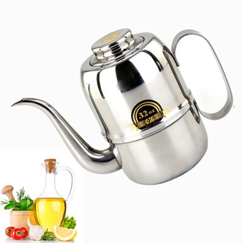 

Stainless Steel Oil Vinegar Bottle Ounce Pot Dispenser Household Soy Sauce Pot Seasoning Sesame Oil Bottle Condimentos Conteiner