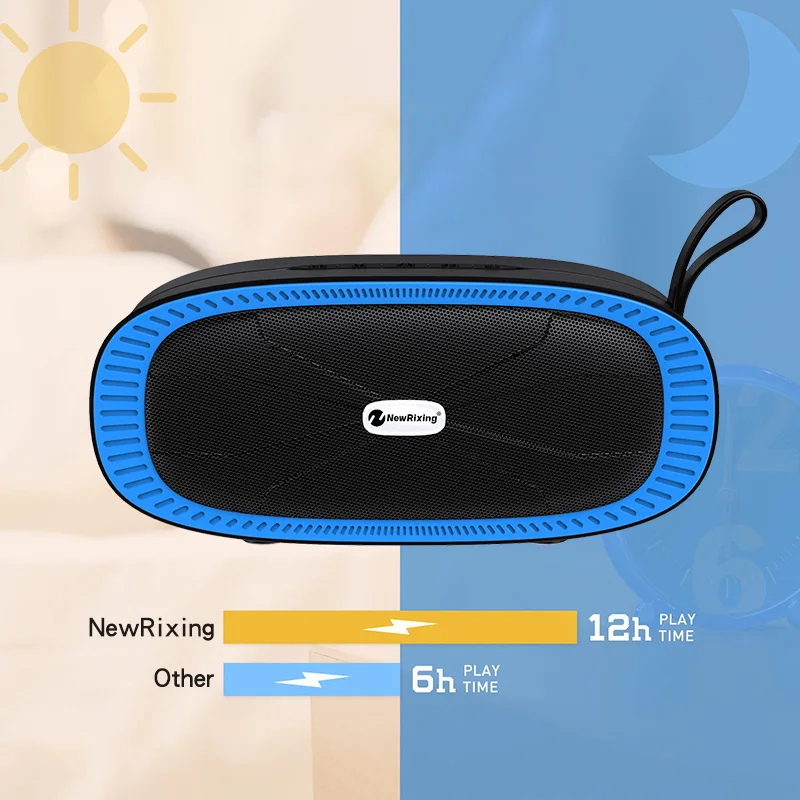 Портативная Bluetooth-Колонка Newrixing Беспроводная музыкальная шкатулка громкая связь