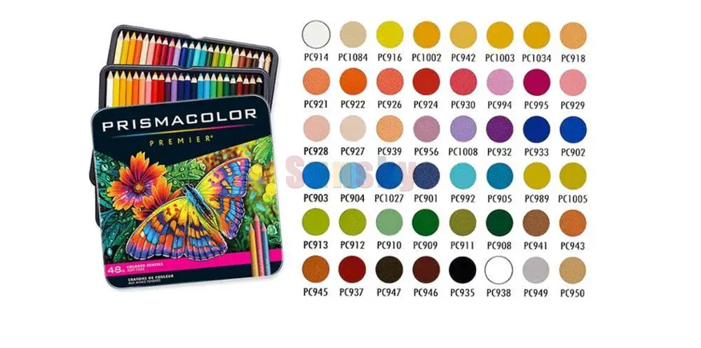 Карандаш для художников Prismacolor Premier 48 цветов масляный карандаш с мягким