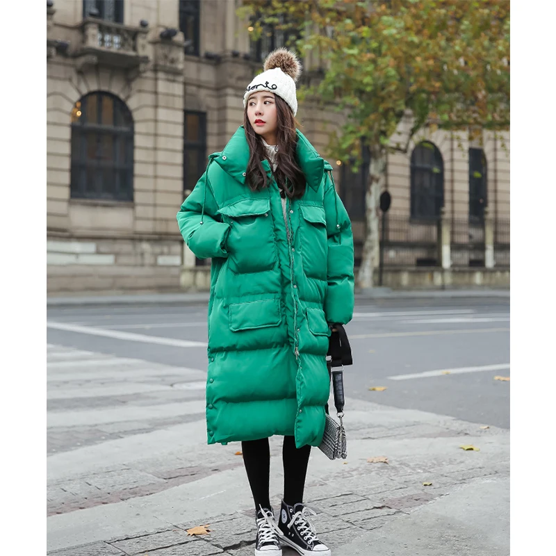 2019 зимнее пальто Для женщин парка куртки с капюшоном и парки в стиле милитари из
