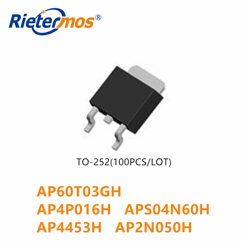 100 шт AP4453H 4453H AP2N050H 2N050H AP4P016H 4P016H APS04N60H 04N60H AP60T03GH 60T03H TO252 высокое качество |