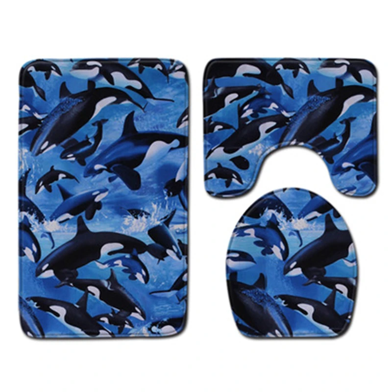 Мультяшный собачий коврик для ванной фланелевый Противоскользящий унитаза