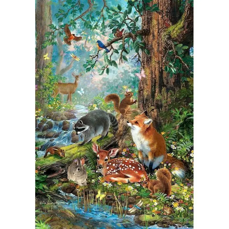 

GATYZTORY Frame Forest And Animal Painting By Numbers DIY Oil Paints Kits Drawing On Canvas Home Room Decor Wall Art Pictures