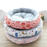super soft pet bed kennel dog round cat winter warm sleeping bag long plush puppy cushion mat portable cat supplies