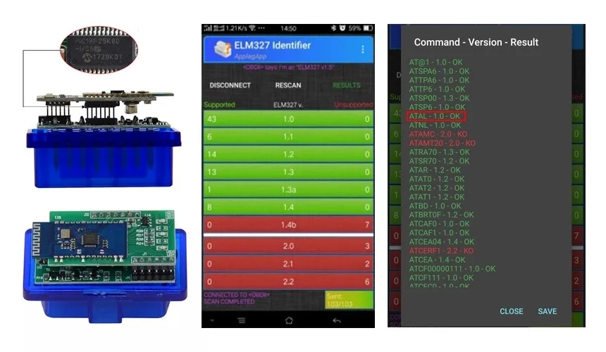ELM 327 1 5 сканер Bluetooth PIC18F25K80 OBD2 ELM327 Adatper V1.5 | Автомобили и мотоциклы