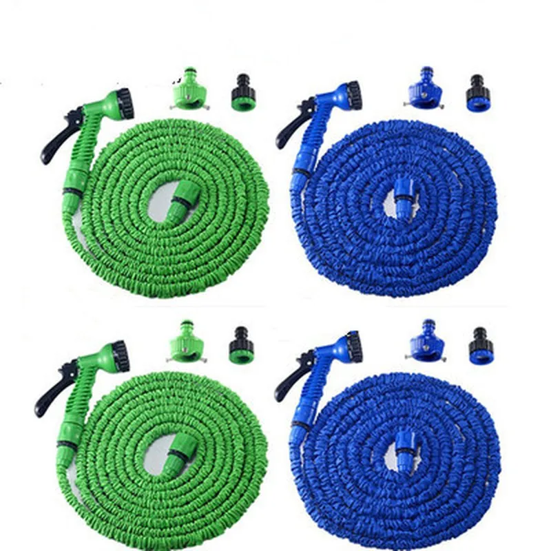 Растягивающийся водяной шланг с распылителем магический гибкий садовый 25-250