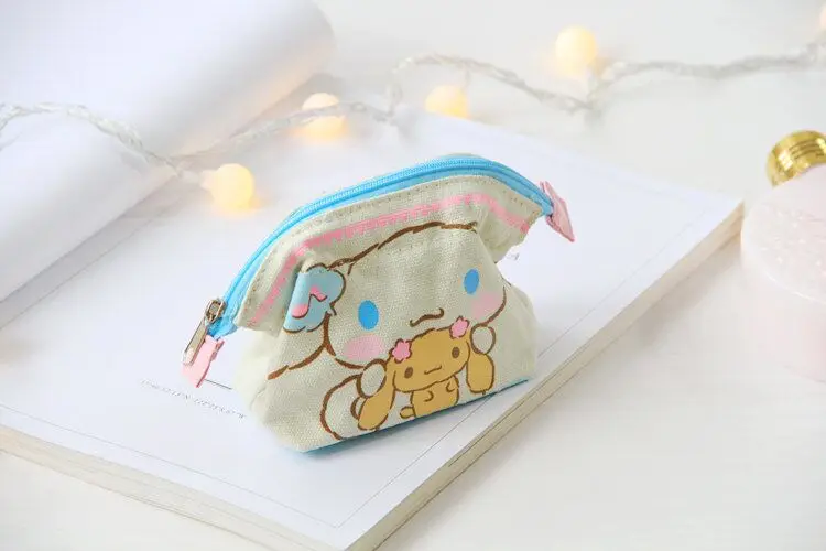 Новая моя мелодия маленькая Две звезды Cinnamoroll помпон пурин куроми Gudetama девочки дети мини холщовые сумки для монет для детей