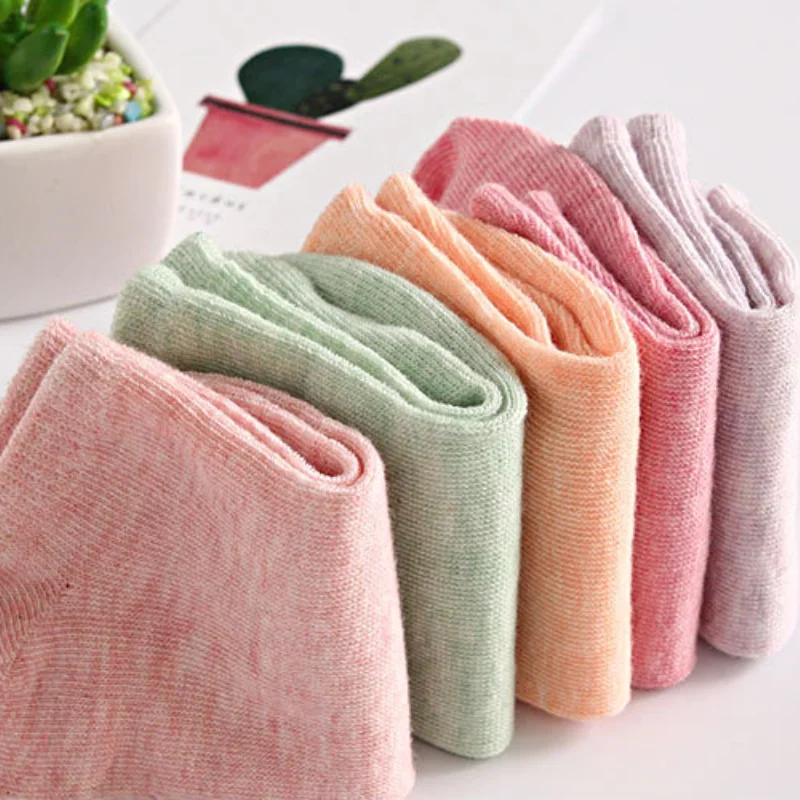 

Women Candy Color Short Socks Fashion Cute Spring Summer Fall Shallow Mouth Socks Solid Color Casual Sports Cotton Boat Socks