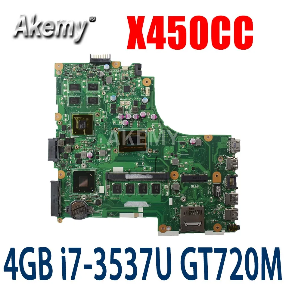 

Материнская плата 90MB01E0-R0U000 для Asus X450CC X450CA A450C X450C X452E X450E X452C, материнская плата для ноутбука с 4 Гб i7-3537U GT720M