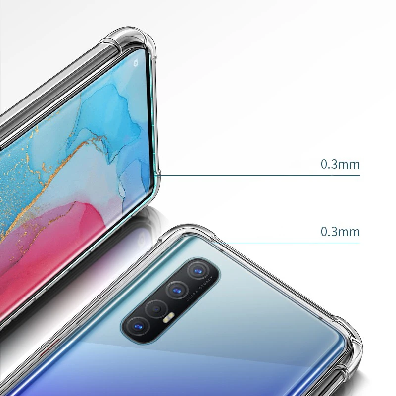 Прозрачный мягкий силиконовый чехол из ТПУ для OPPO Find X2 Pro Realme C12 F11 X | Мобильные