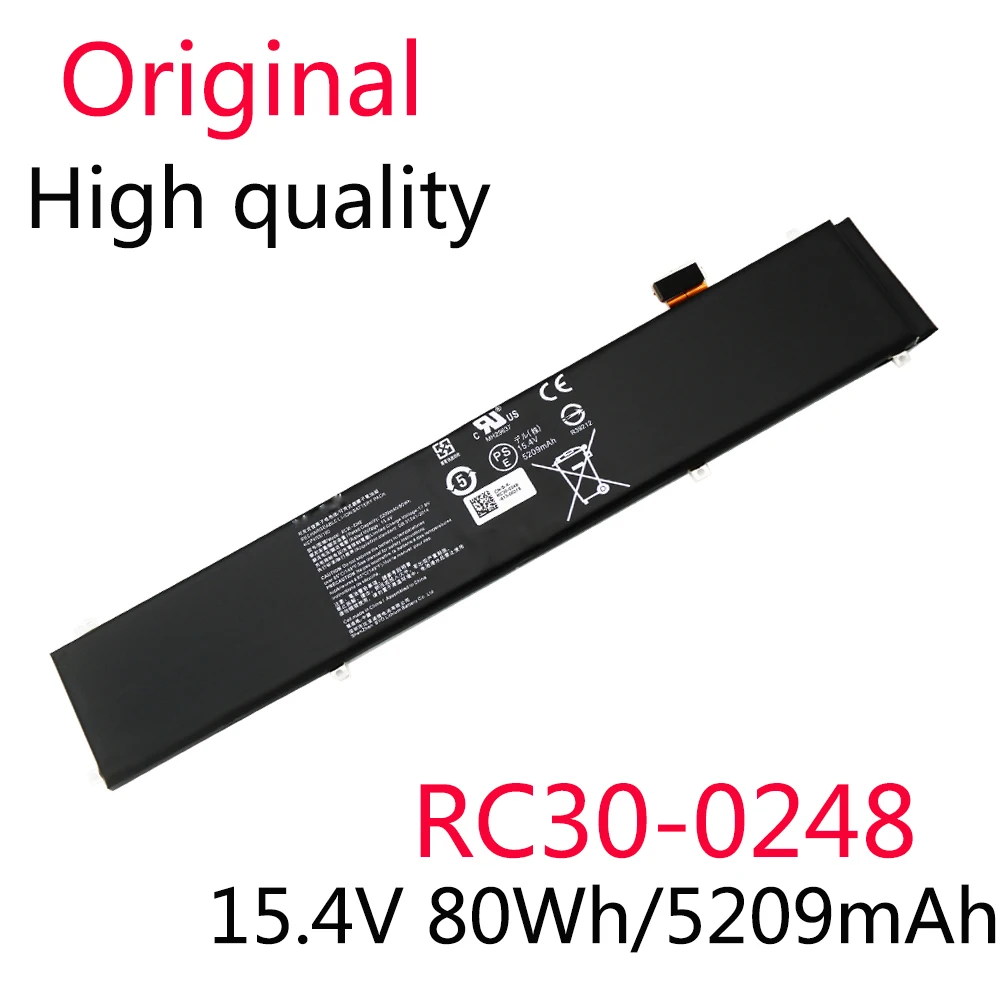 

RC30-0248 Оригинальный Новый Батарея для Razer Blade Stealth 15 RTX 2070 Max-Q Лингрен 15(i7 8750)4ICP4/55/162 15,4 V 80 Вт/ч/5209 мА-ч