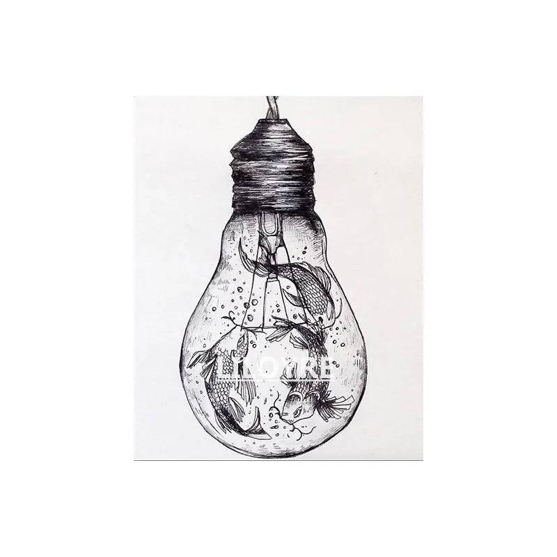 

5d алмазная живопись лампочка рыба Алмазная мозаика полная квадратная круглая Алмазная вышивка крестиком черная белая стена искусство TY382