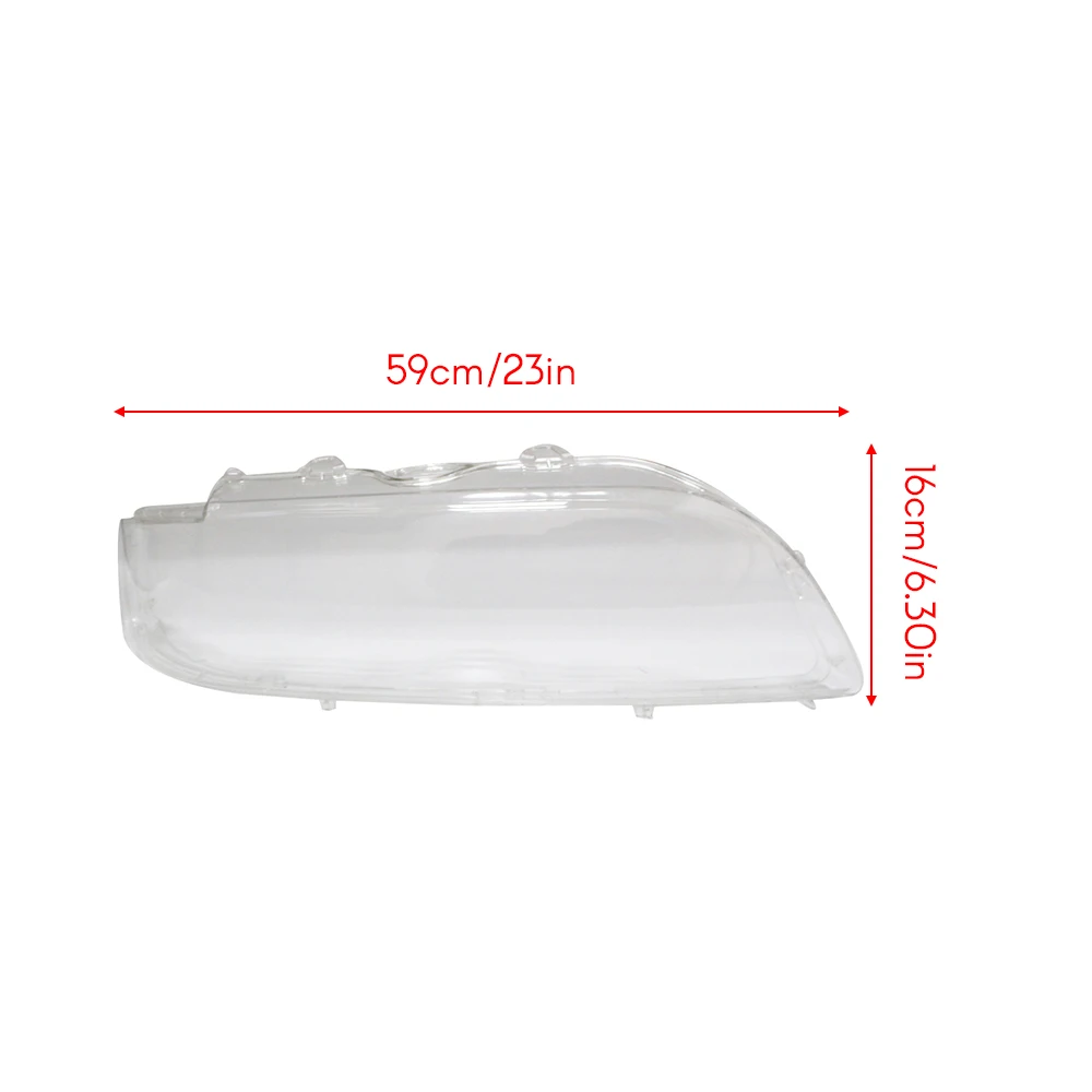 

1 Pair Headlight Cover Shell Clear Glass Lens Headlamp Lense 6312837530 63128375302 for Bmw 5 Series E39 518 520 523 52