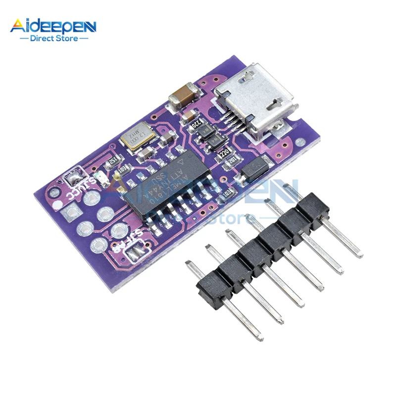 Миниатюрный AVR ISP ATtiny44 ATTiny45 85 программатор с Micro USB модуль для Arduino IDE загрузчик
