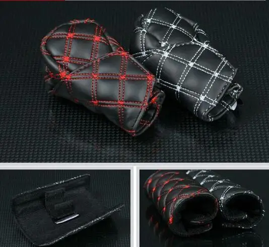 2 шт. в 1 винно-красная кожа прочный Автомобильный авто ручной тормозное