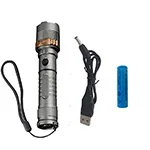 Self Defense T6 LED Rechargeable flashlight Torch Powerful Lantern Tactical Flashlights Camping Hiking Light Lamp 18650 Battery