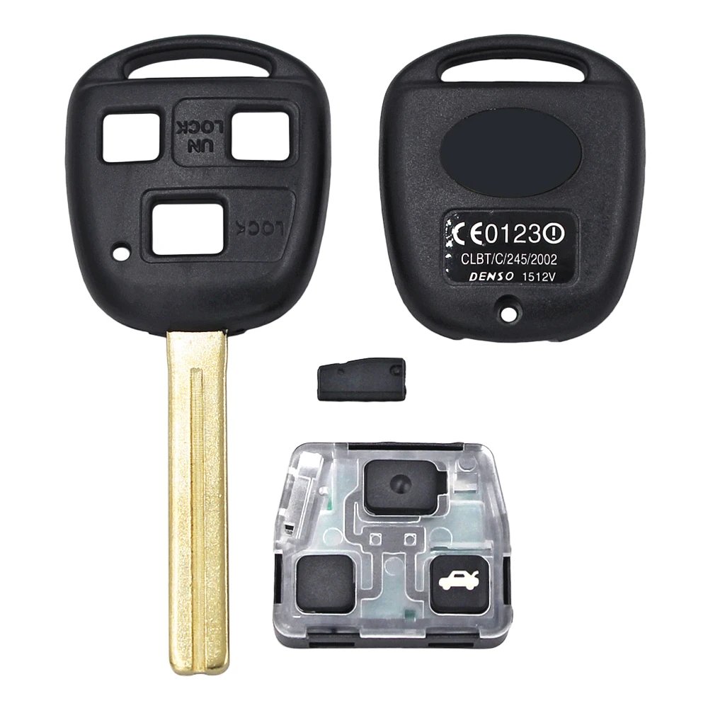 Запасной дистанционный ключ с 3 кнопками 4C Чип 314 4 МГц/плата управления FOB для Lexus