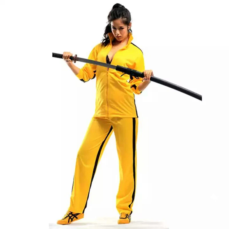 

Bruce Lee Yellow Red Kung Fu Uniform Long Street Movies Tracksuit Jeet Kune Do Chinese Vintage Uniform Wingchun Clothes Sets