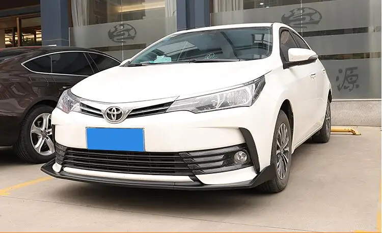 Новинка 2018 диффузор для переднего бампера Toyota Corolla черный спойлер