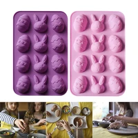 3d silicone cookie cutters easter biscuit cutter cartoon bunny egg moulds baking tools easter party cake decoration diy supplies