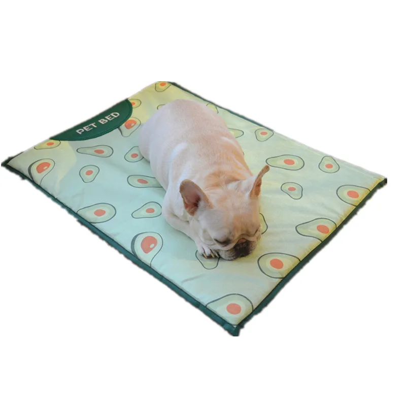 

Avocado Cooling Dog Mat Summer Cool Feeling Dog Bed For Medium Large Dogs Cats Breathable Household Pet Sofa Ice Pad