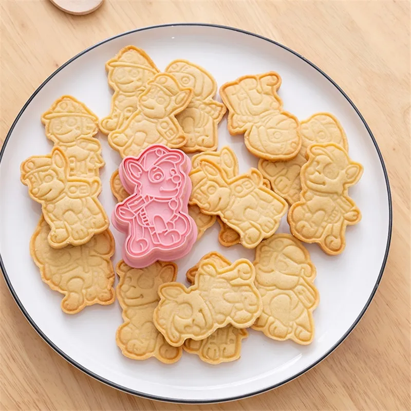 6 шт./компл. лай собак пластиковый Плунжер для сахарной мастики набор печенья