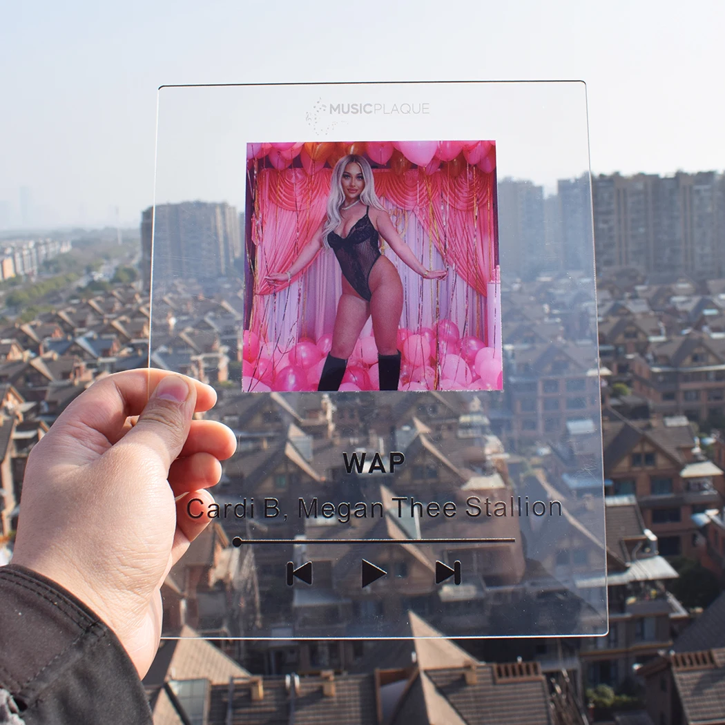 Музыка песня изготовленный на заказ акриловая доска Spotify код картина Дата Запись