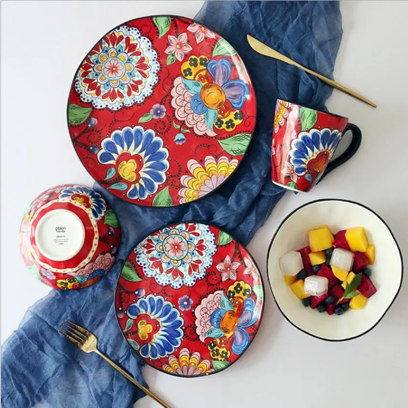 Cutelife новые творческие Керамика нерегулярные Стейк Салат пластины Европейский