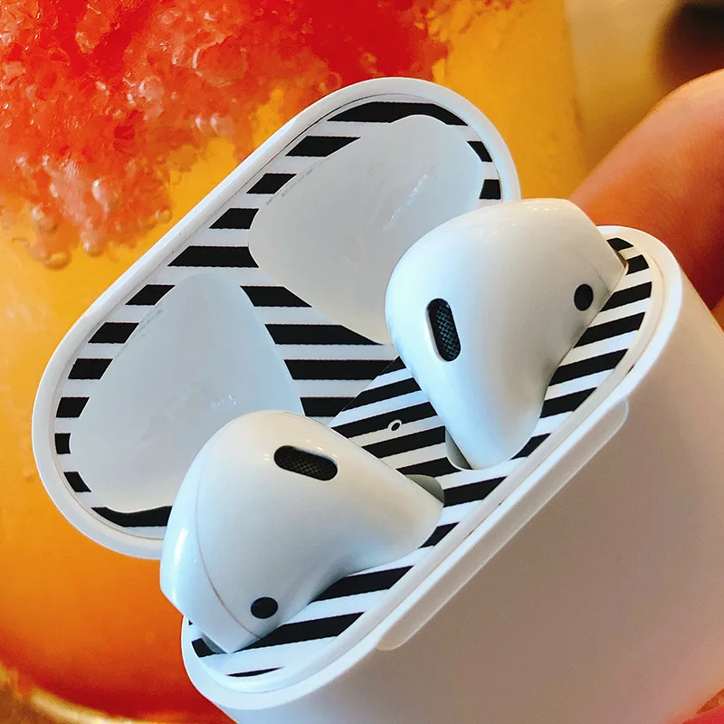 Для Apple AirPods чехол пылезащитный стикер защита кожи персональный s|Аксессуары для