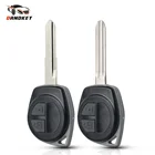 Чехол Dandkey для автомобильного ключа с двумя кнопками, чехол для ключа Suzuki SX4 Swift Grand Vitara, замена крышки ключа с кнопкой