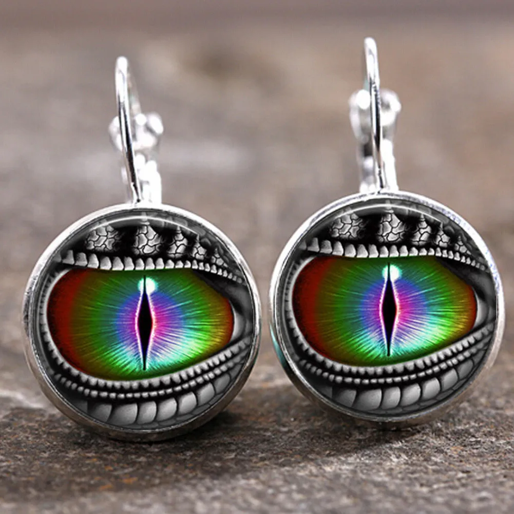 

1 Pair of Fashion Pupil Eyes Longan Glass Cabochon 18mm Trolley Earrings, DIY Alloy Earrings Wholesale Ladies Fashion Jewelry