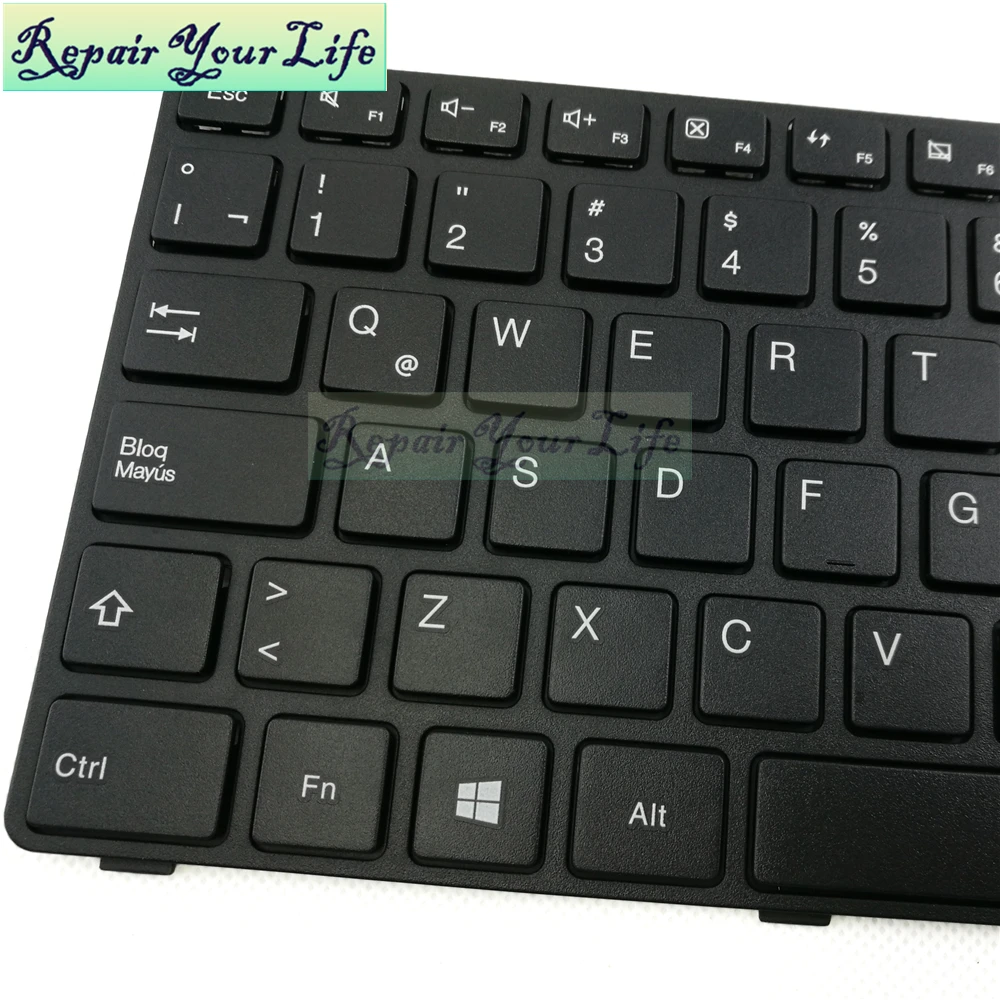 Клавиатура ноутбука LA Latin для Lenovo 100-15ibd Ideapad B50-50 черная со структурой SN20J78594 PK1310E1A15 6385H-LS детали включены.