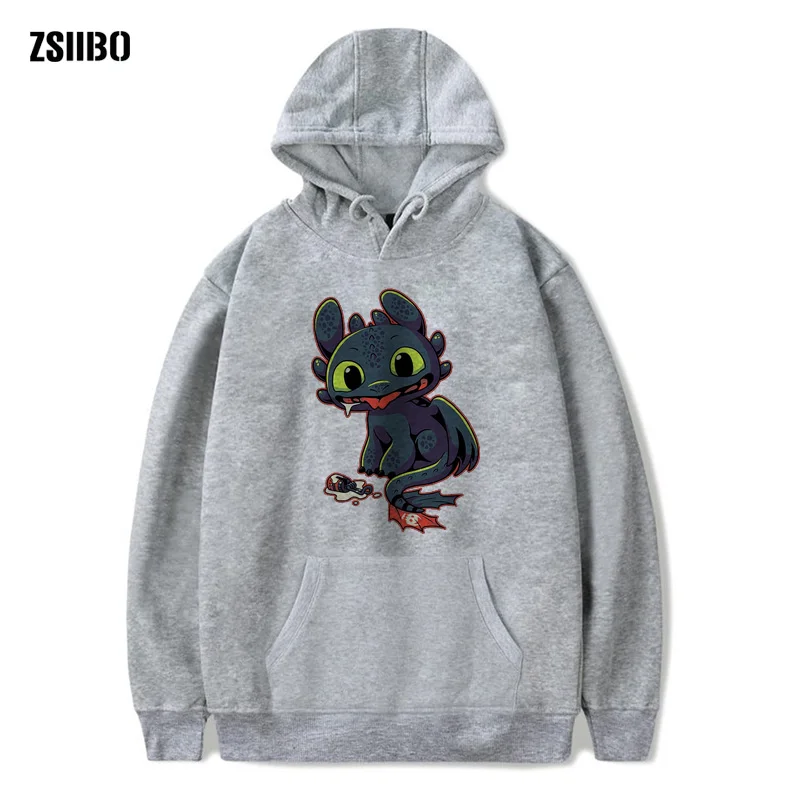 ZSIIBO How to Train Your Dragon Toothless Hoodie Apparel Sweatshirt Casual Turtleneck Men's Jacket Hooded DIYWGWY16