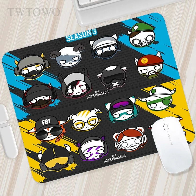 

MousePad Small size Gaming Desk Mat Art Cartoon Anime Natural Rubber Gamer Rainbow Six Siege Carpet Home keyboard pad