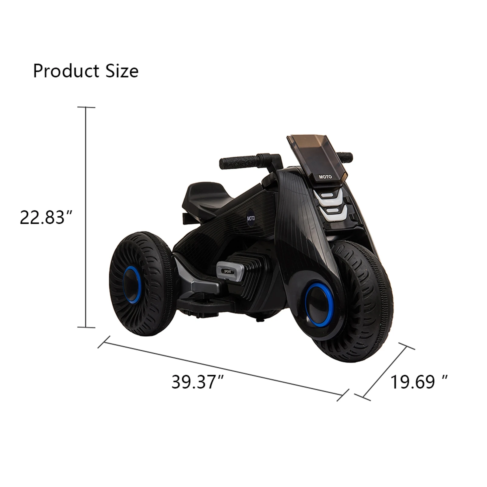 

(US) Astm-F963 Certified Dual Drive 6V Children's Electric Motorcycle 3 Wheels Double Drive Electric Motorcycle Kids Ride On Car