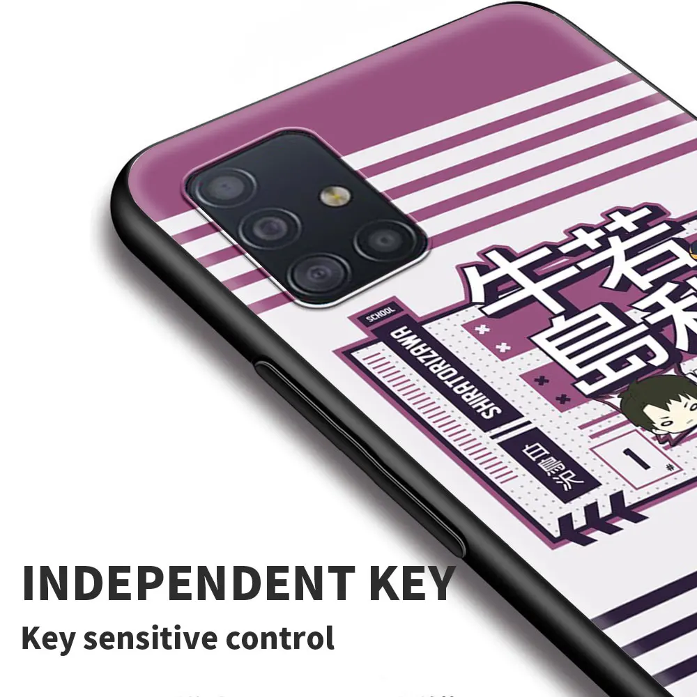 

Phone Case For Samsung Galaxy A72 A91 A51 A71 5G A21s A11 A31 A41 A12 A02s Black Shell Haikyuu volleyball team