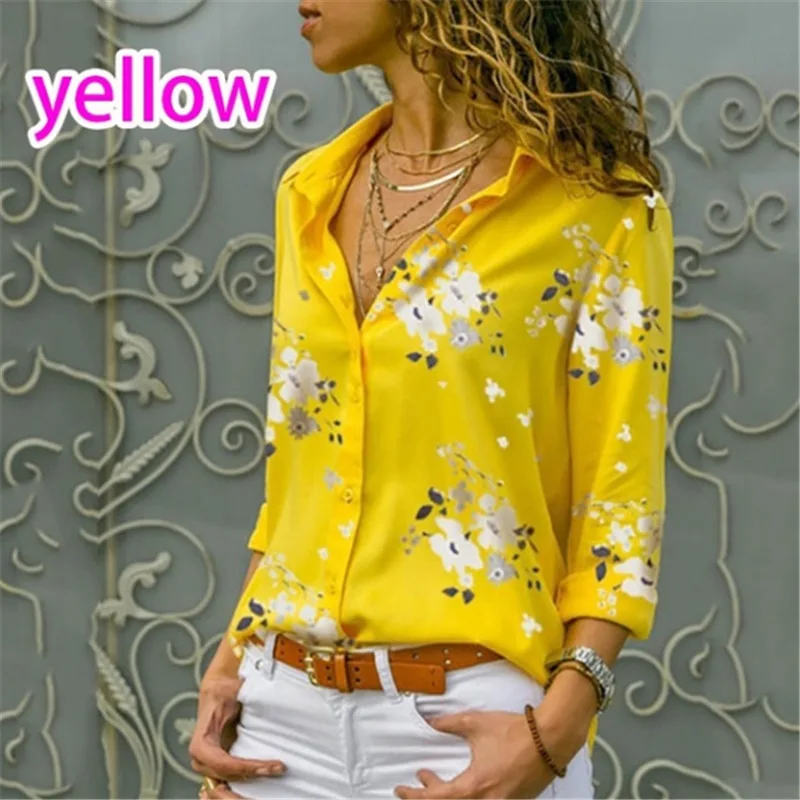 2019 женские блузки модные с леопардовым принтом длинным рукавом свободные шифон