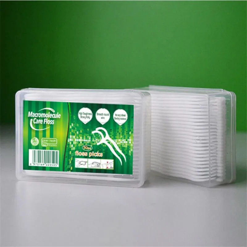 50pcs Dental Floss Flosser Picks Teeth Toothpicks Stick Tooth Clean Oral Care 7.5cm For Cleaning Toothpick | Красота и здоровье