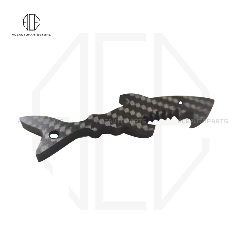 Черный Автомобильный брелок из натурального углеродного волокна Отделка Сумки