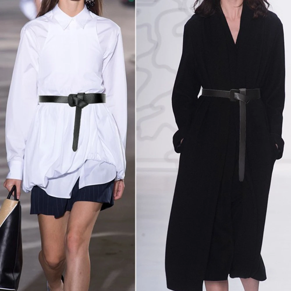 Новый черный широкий корсет женский кожаный пояс галстук Пояс тонкий коричневый