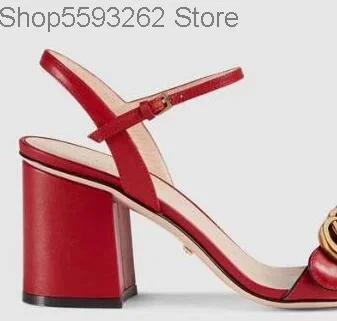 

NEW high heel women sandals Adjustable ankle strap gold-toned hardware high-heel leather sandal